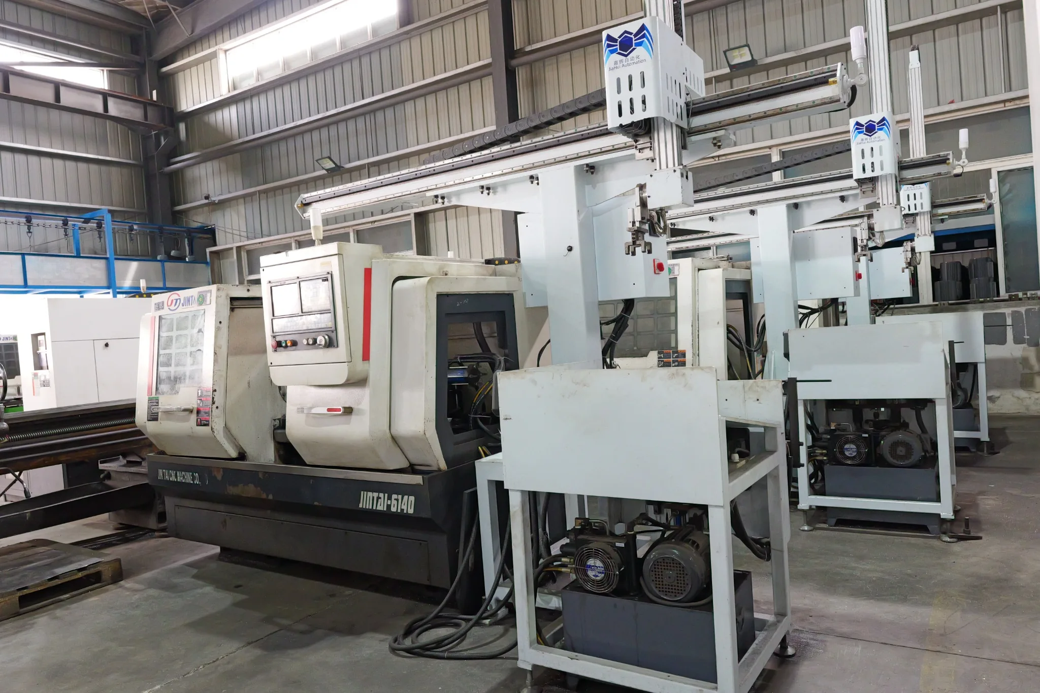 Precision machining line for motor shafts and rotor parts